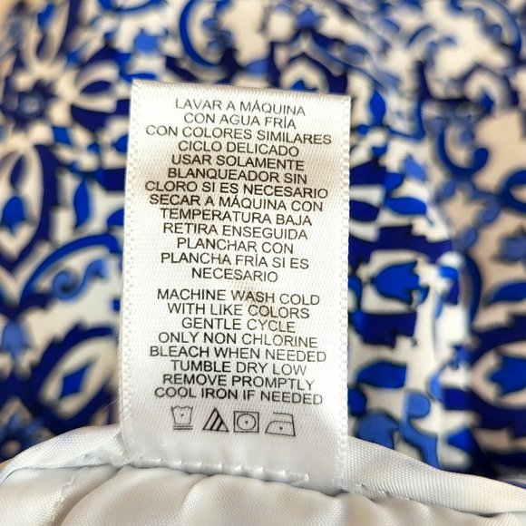 Milly For Design Nation Blue White Graphic Print Cotton Shorts, Size 6, EUC - Picture 9 of 9